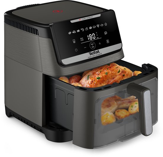 Tefal Easy Fry Silence XXL EY846H – Leise Heißluftfritteuse XXL 7 l – 1700 W – 43 dB – 10 Programme – 55 % schneller – Für 8 Personen