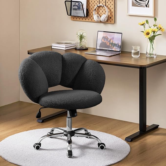 Yaheetech Ergonomischer Bürostuhl „Cloud Design“ – Schwarz – Verstellbarer Drehstuhl mit Wippfunktion bis 136 kg