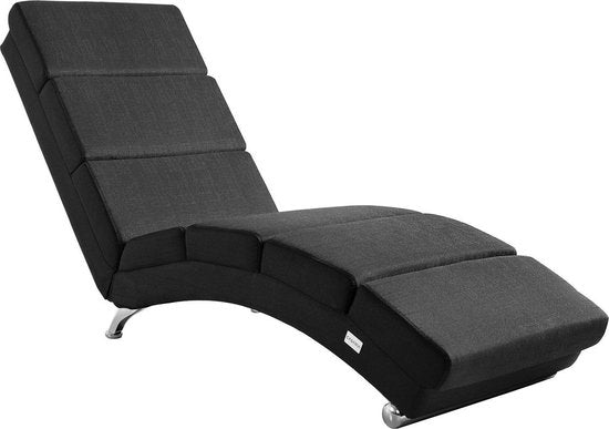 Casaria Recliner London - Loungesessel Verchromt - Anthrazit