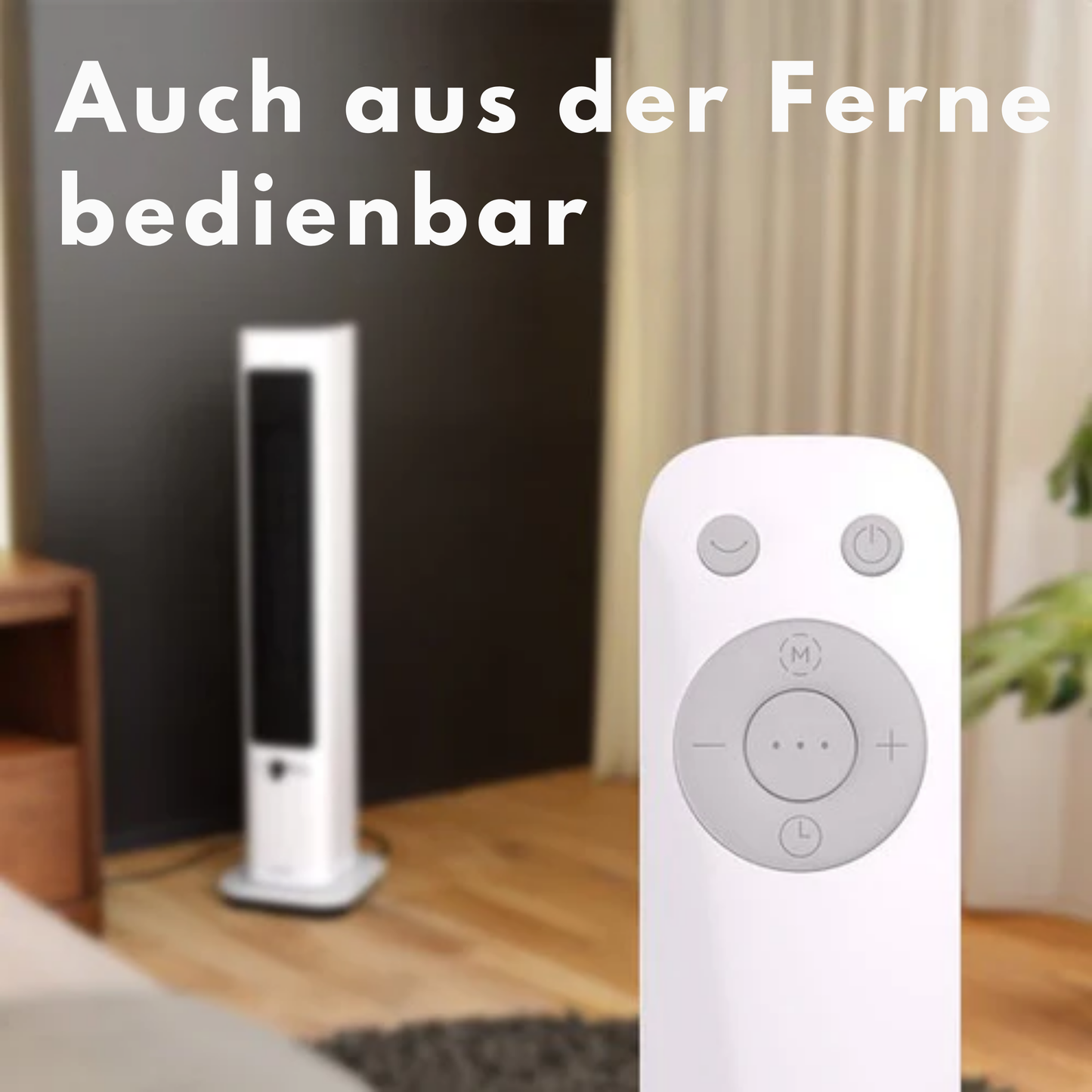 Auronic Turmheizlüfter - Keramik-Heizlüfter - Touchscreen & Fernbedienung - 2200W Heizleistung - Weiß