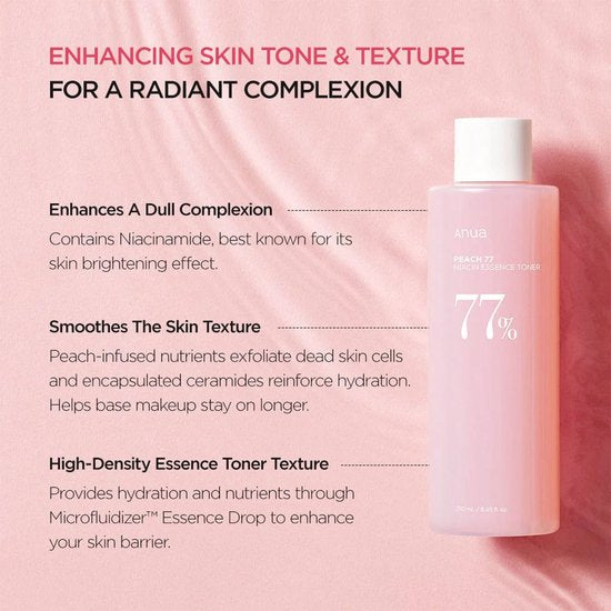 Anua – Peach 77 Niacin Essence Toner – 250 ml