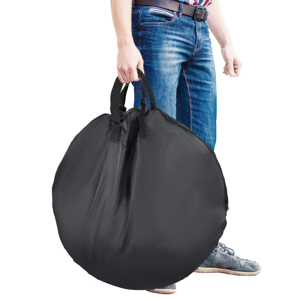 Yaheetech Zusammenklappbare Feuerschale 54 x 38,5 cm mit Tragetasche – Schwarz – Metall