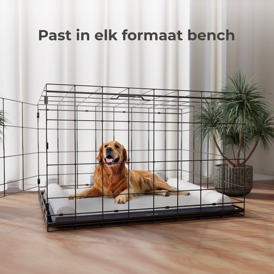 CozySense® Orthopädisches Hundekissen 100 X 70 cm - Größe XL - Wasserdicht - Geeignet als Sitzkissen & Hundebett - Waschbarer Bezug - Weiß
