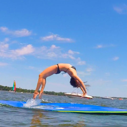 Coast Schwimmteppich Schwimmmatte Water Lounger 270 x 180 x 3,5 cm gelb/blau-blau