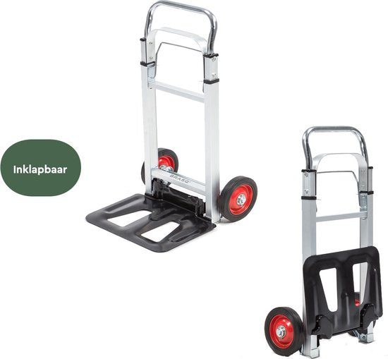 BRASQ Faltbarer Stahltrolley - 90 KG Kapazität - Transportwagen - Plattformwagen - Trolley