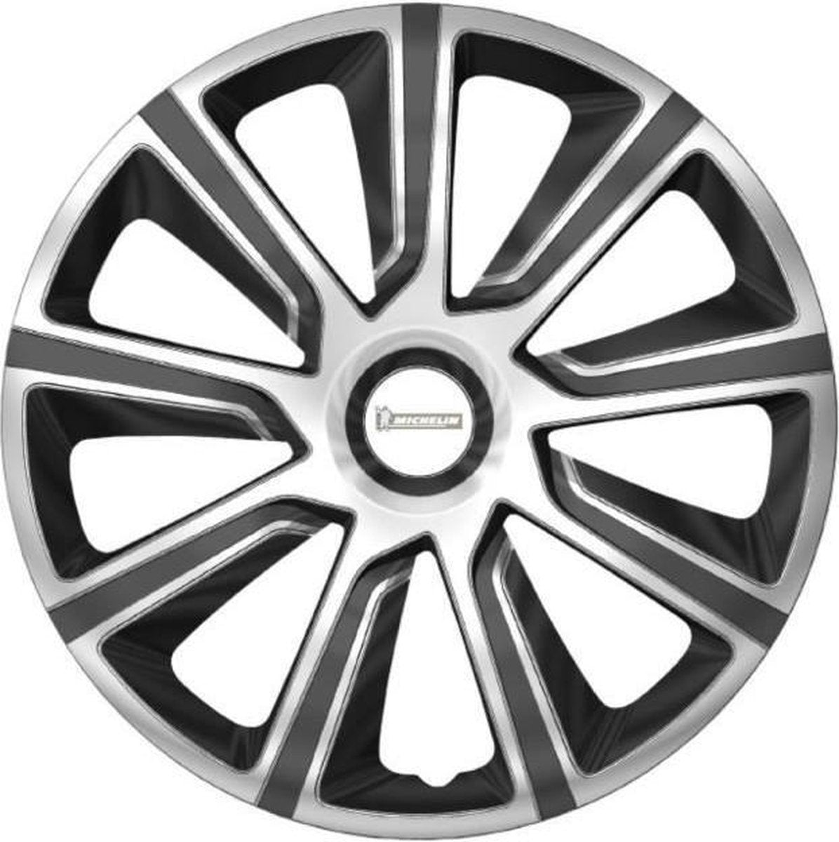 Michelin Radkappen 14-Zoll - silber/schwarz - 4 Stück