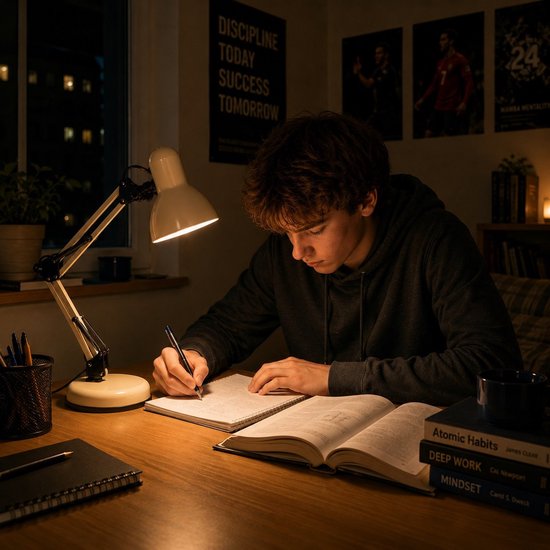 Tischlampe Study 3456CR – Cremefarbene, verstellbare Schreibtischlampe aus Metall von Mexlite für den Innenbereich