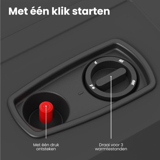 Auronic mobiler Gasheizstrahler – mit Rollen – bis zu 60 m² – 4100 W Gasheizstrahler – inklusive Gasdruckregler und Gasschlauch – inklusive Aufbewahrungshülle – Anthrazit