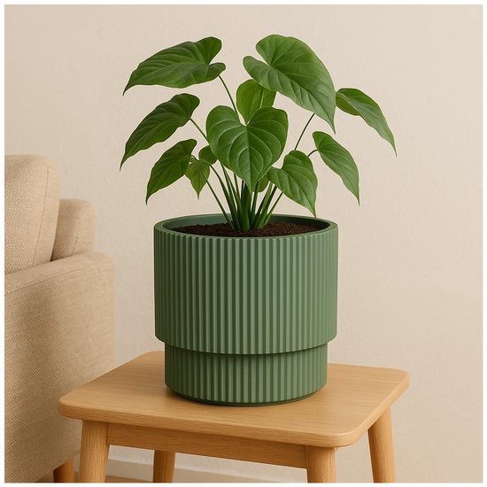 No Brand Blumentopf „Milly“ D40 cm grün – Kunststoff