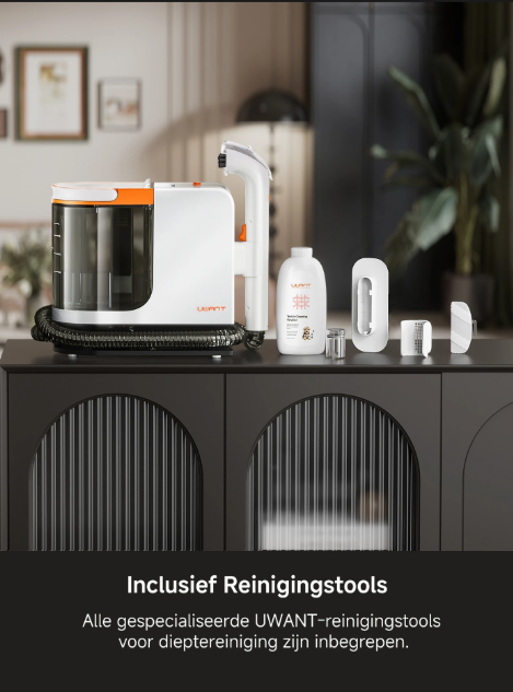 UWANT B300pro Teppichreiniger – 18 kPa Saugkraft – Selbstreinigend