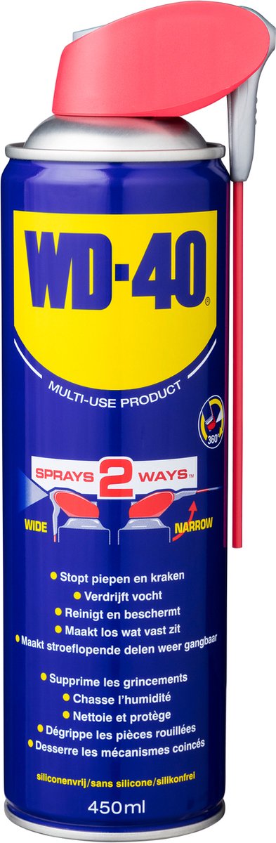 WD-40® Smart Straw® - 450 ml - Multi-Use-Spray zum Lösen, Schützen und Reinigen - Spray2Ways-Technologie