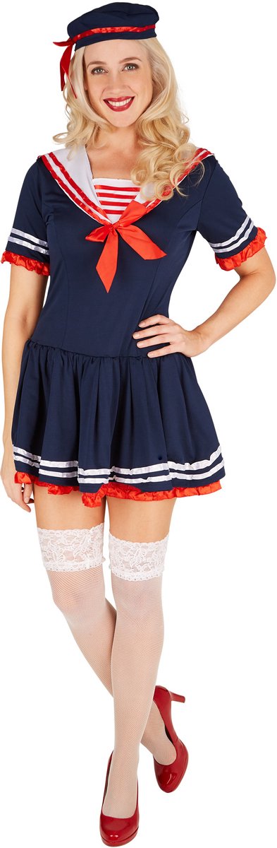 Dressforfun Marine Lady Kostüm - Mit zauberhaftem Kleid und Hut - Größe M - Damen