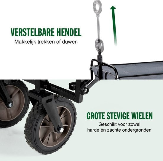 Camp Active - Wagon faltbar - leicht faltbar - kompakte Lagerung - Schwarz