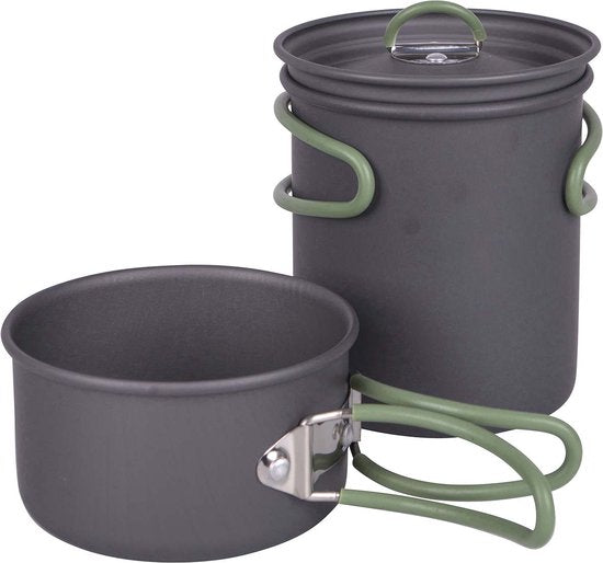 Bo-Camp – Kochgeschirrset – Explorer – 2-teilig – Harteloxiert – Aluminium