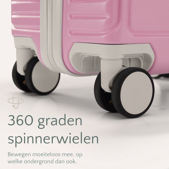 Skycases City Walker - Mittelgroßer Reisekoffer 77L - Leicht und robust - 360° Spinner-Räder - Original TSA-Schloss - Inklusive Schutzhülle & Nassbeutel - 66 x 45 x 26 cm - Pink