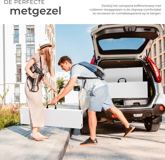 tectake® 2er-Set klappbare Bänke – Gartenbänke – für 8 Personen – Bierbank – tragbare Bänke für Camping-Tisch – Biertisch – Picknicktisch – Gartentisch – 500 kg Tragkraft pro Bank – Weiß