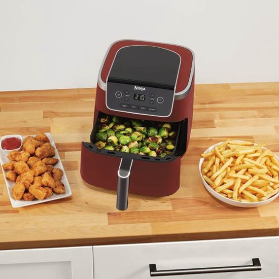 Ninja Airfryer XL PRO AF140EUCM 4,7 Liter Freistehende Heißluftfritteuse in Zimtrot mit 4 Kochprogrammen – Best Buy