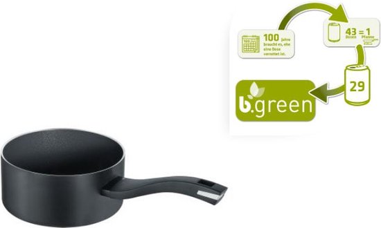 Berndes - B.Green - Sauciere - mit Griff - 16 cm - Recyceltes Aluminium - Silber