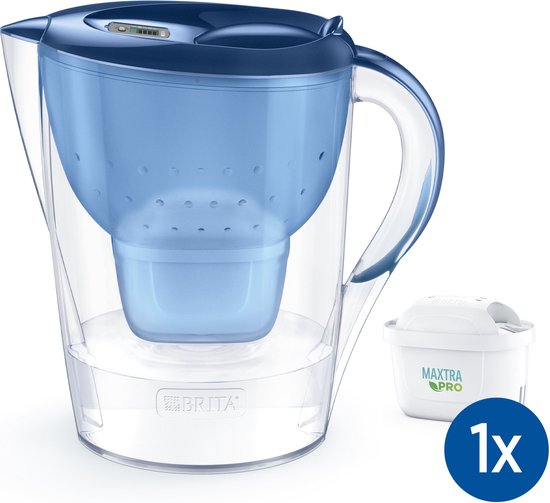 BRITA Wasserfilterkanne Marella XL – 3,5 l – Blau – inkl. 1 MAXTRA PRO Pure Performance Wasserfilterkartusche – Nachhaltig verpackt