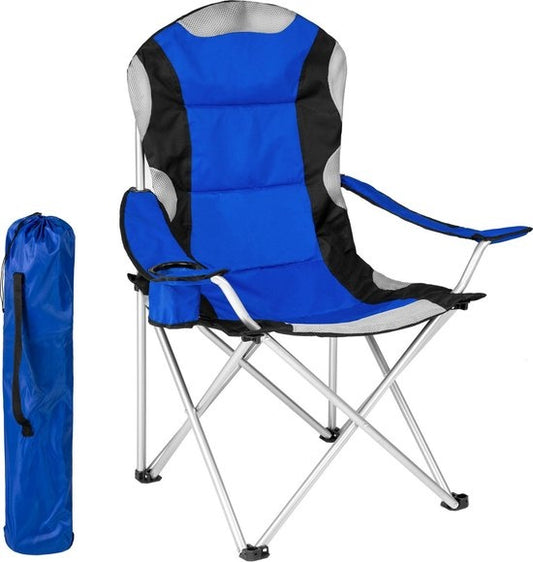 tectake Chair Basic Campingstuhl - Blau;Schwarz