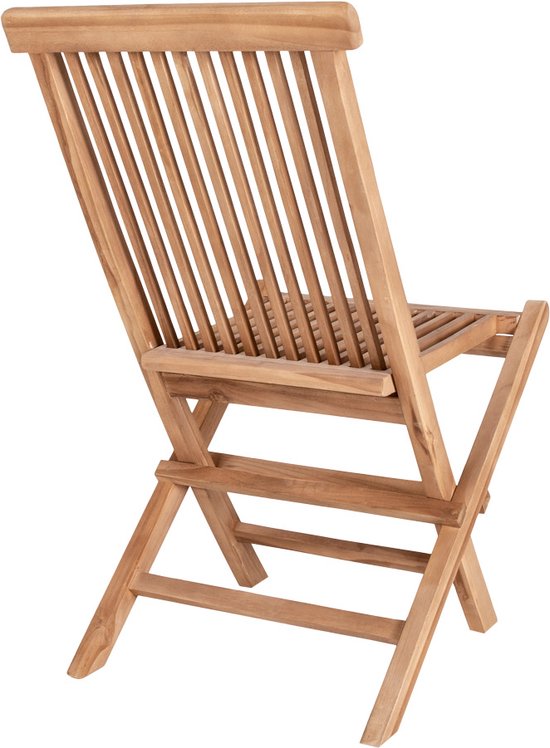 House Nordic Gartenstuhl - 2er Set - Max. 120 kg - Teakholz - 62 x 46 x 89 cm