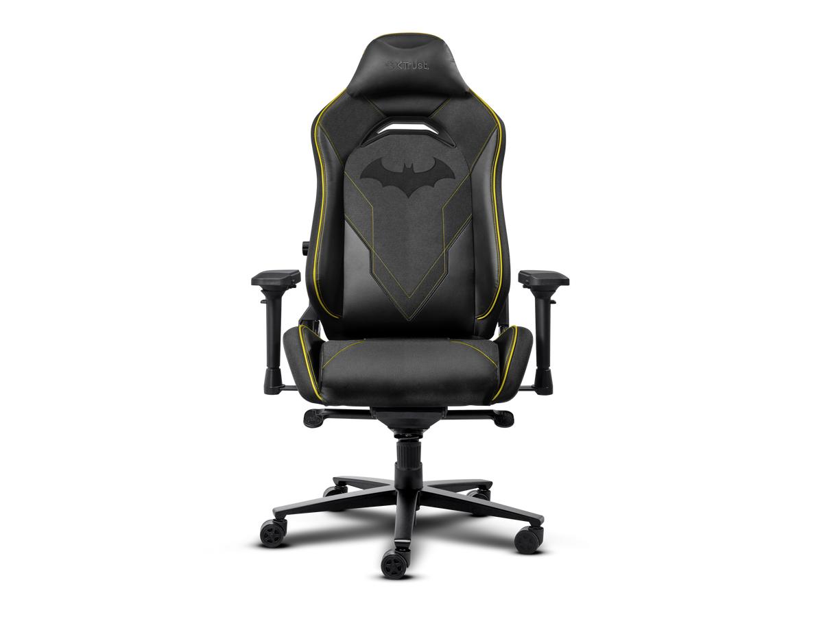 Trust GXT 721BM Ruya Pro Gaming-Stuhl – Batman Edition – Ergonomisches Design – Schwarz/Gelb