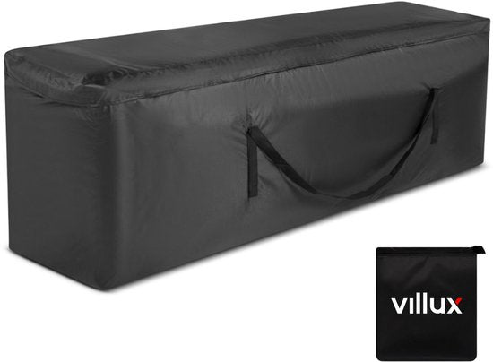 Villux Gartenmöbel-Kissenbezug – Gartenkissenbezug – Wasserdicht – 420D – Aufbewahrungstasche für Gartenkissen – Gartenkissentasche – Schutzhülle für Gartenmöbel – Schutzhülle für Gartenkissen – Schutzhülle für Loungeset – 200 cm x 75 cm x 60 cm