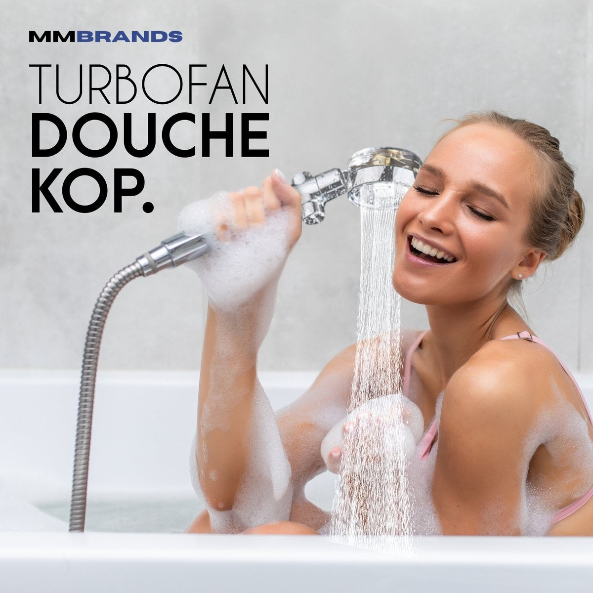 MM Brands Wassersparender Duschkopf - Hochdruck-Handbrause - Regenbrause Wassersparend