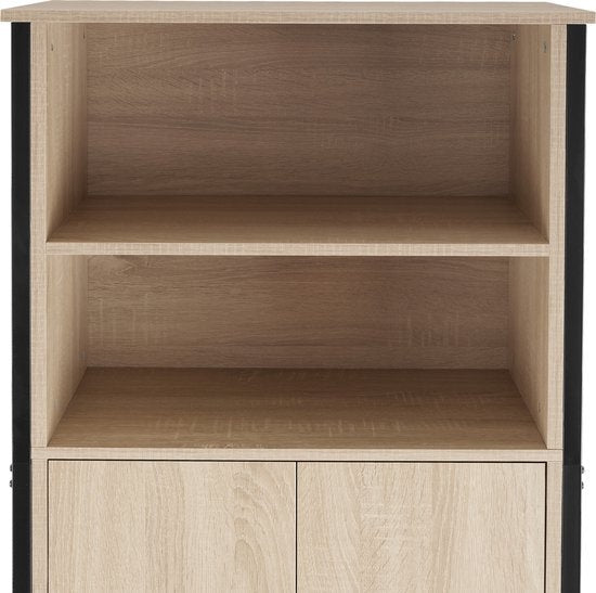 tectake - Wandschrank Doncaster 60x38x125cm - Industrie hellbraun