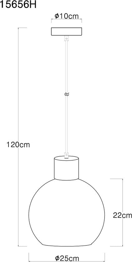 Globo – Hängeleuchte – Moitas – schwarz – Glas – Ø 25 cm – E27 – 15656H