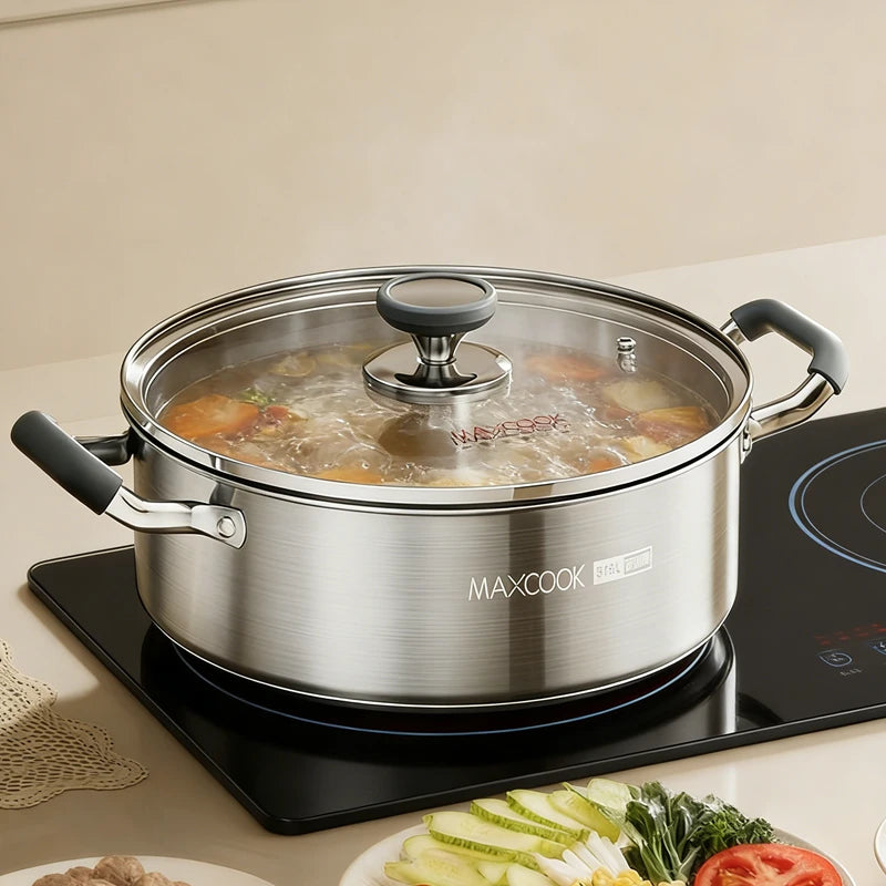 Maxcook Edelstahl-Hotpot – 30 cm – 6,5 Liter