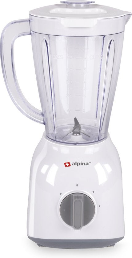 alpina Standmixer - 1,5 Liter - 400 Watt - Turbofunktion - Kunststoffkrug - Weiß