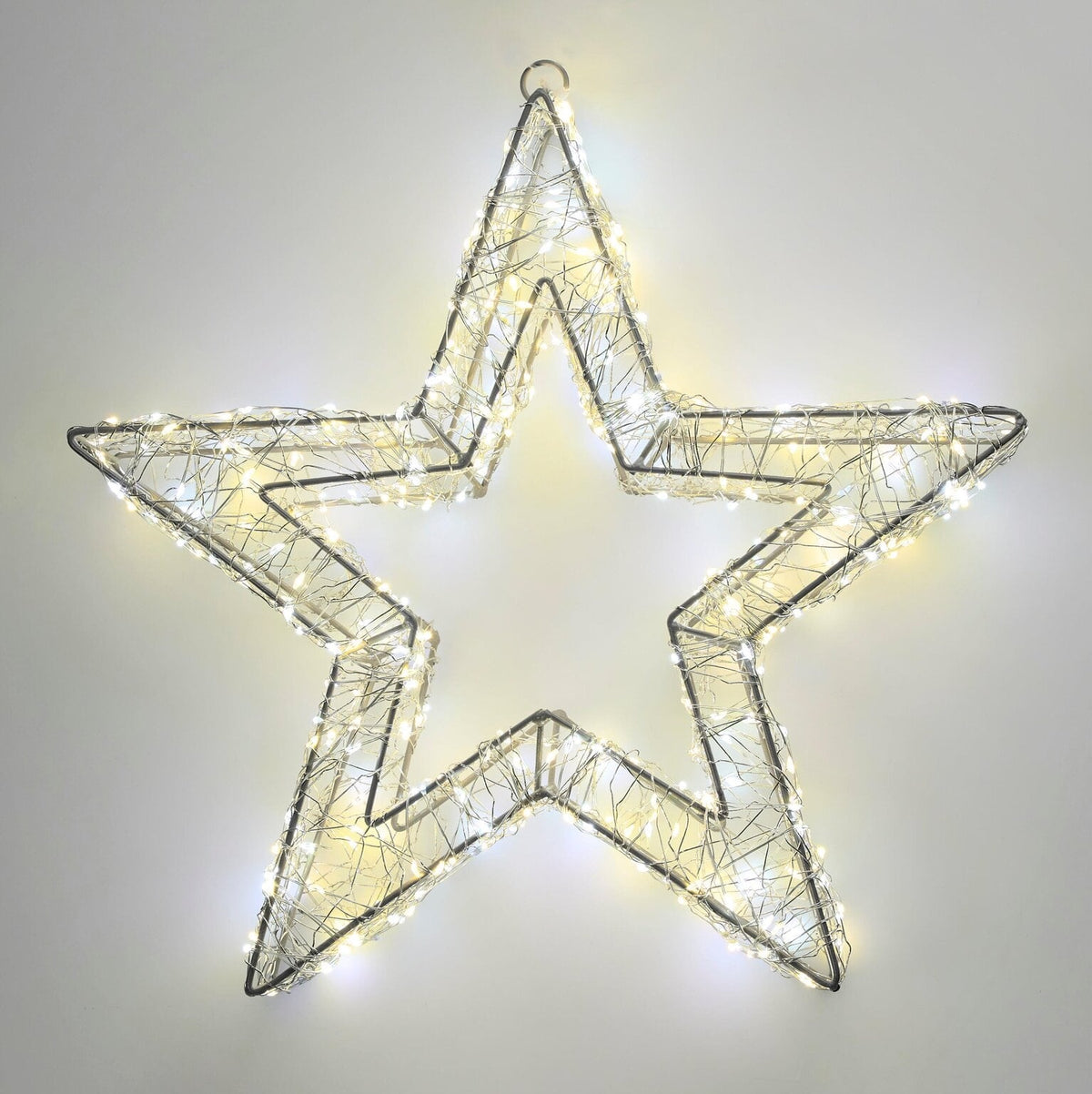 Home Styling Luxuriöser LED-Lichtstern & Weihnachtsstern mit 500 warmweißen Lämpchen, 38 cm – Taupe