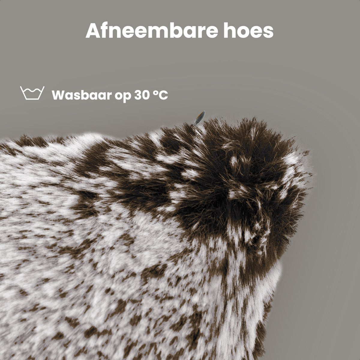Auronic Heizkissen - Teddy - 45x45 - Wiederaufladbar - Elektrisches Kissen - Infrarot - Grau