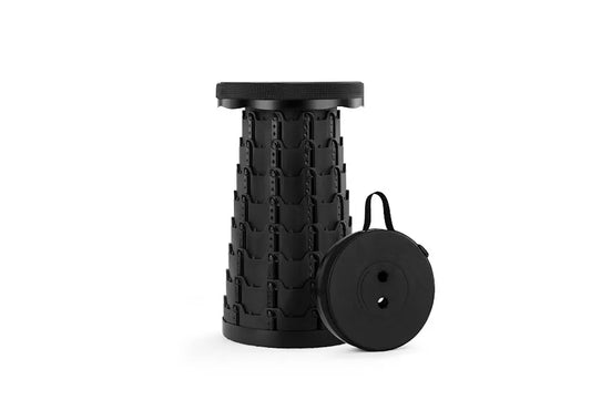 Hortensus - Faltbarer Teleskophocker - leicht & faltbar - höhenverstellbar - tragbar & stabil - ideal für Camping, Angeln, Festivals oder zum Warten