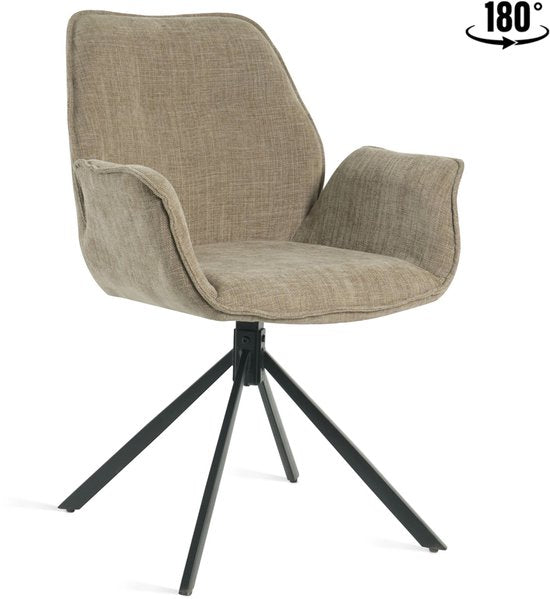 Esszimmerstuhl Lenny Taupe - Giga Furniture - 2er Set