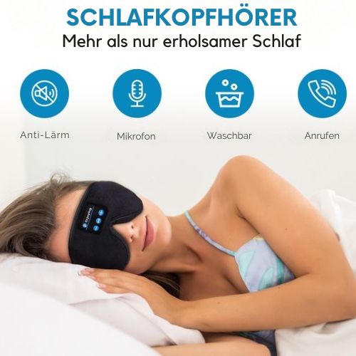 PurelyGoods® - Bluetooth 5.3 Schlafmaske - 3D - 100% Verdunkelung - Frauen und Männer
