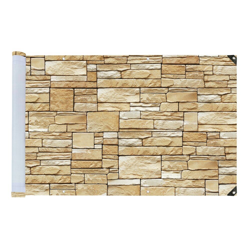 Maximex Balkonvorhang mit Wandmotiv – 85 x 500 cm – UV- und witterungsbeständig