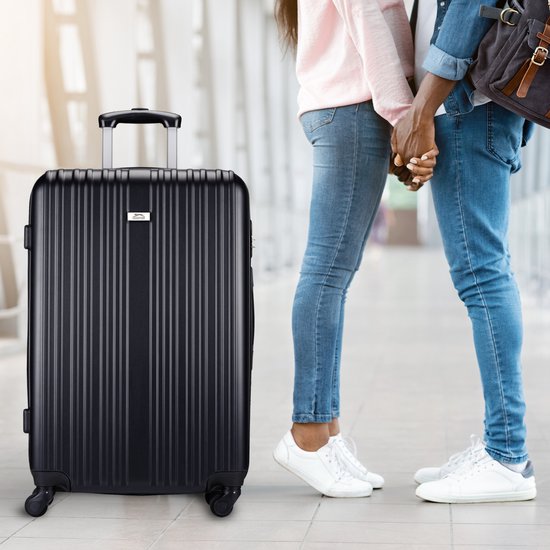 Slazenger - Kofferset 2 Stück - Handgepäcktrolley 26L und geräumiger Koffer 71L - Schwarz