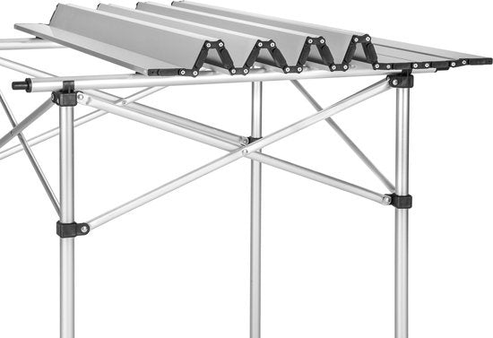 tectake - Campingtisch - Klappbar - Inkl. Tragetasche - 70 x 70 cm - Grau