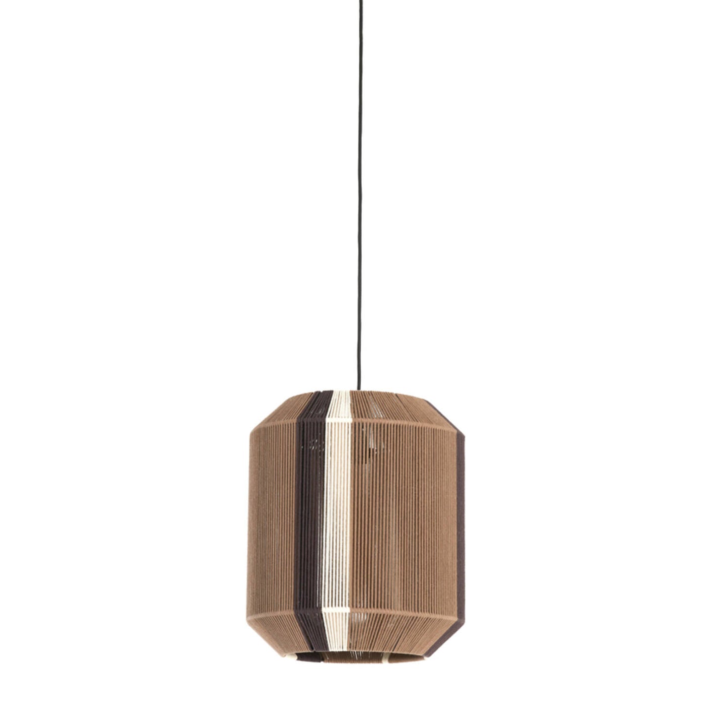 Kozana Hängeleuchte – Ø 36 × 43 cm – Braun/Creme/Dunkelbraun