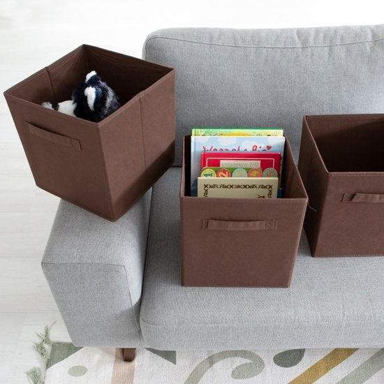 LifeGoods Kleiderschrank-Organisatoren - 6 Stück - 20L - Textil - Braun