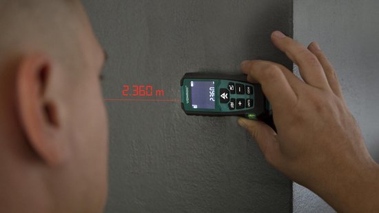 VONROC Laser-Entfernungsmesser - 40 Meter Reichweite - Einstellbare Messreferenz