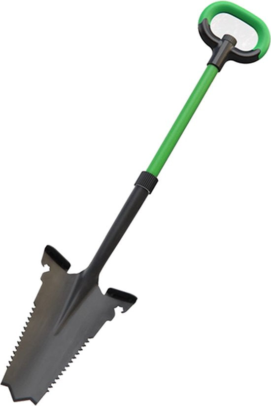 Hammersmith Rayzer Shovel Multifunktionale Gartenschaufel – Gartenschaufel für harten, steinigen Boden – Spezielle Schaufel mit integrierter Wurzelsäge und Soft-Touch-Griff – Extra breite Profilkante