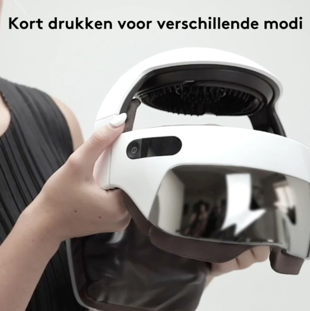 Breo iDream5s Elektrisches Kopfmassagegerät – Weiß – Augen- und Nackenmassage mit Wärme
