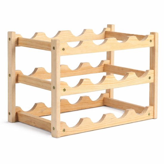 Weinregal aus Holz – Weinregal für 12 Flaschen – 45 x 22 x 28 cm