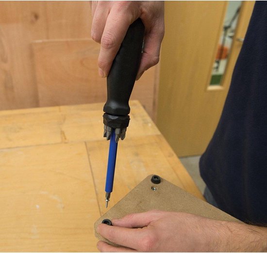 Kinzo Multibit-Schraubendreher - Multi-Schraubendreher - mit Bits und Steckschlüsselsatz - Teleskopmagnet - 20-teilig