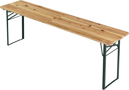 Holz-Picknicktisch / Biertisch Passau - 3-teilig - 220cm - klappbar - stabil - Holzfarbe