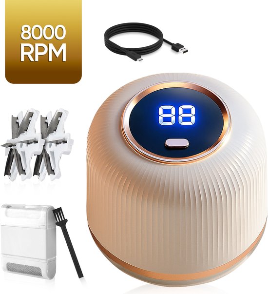 MostEssential Premium Elektro-Fusselentferner LR06 - Fusselentferner - USB-C Schnellladefunktion - Kabellos - Classic Edition