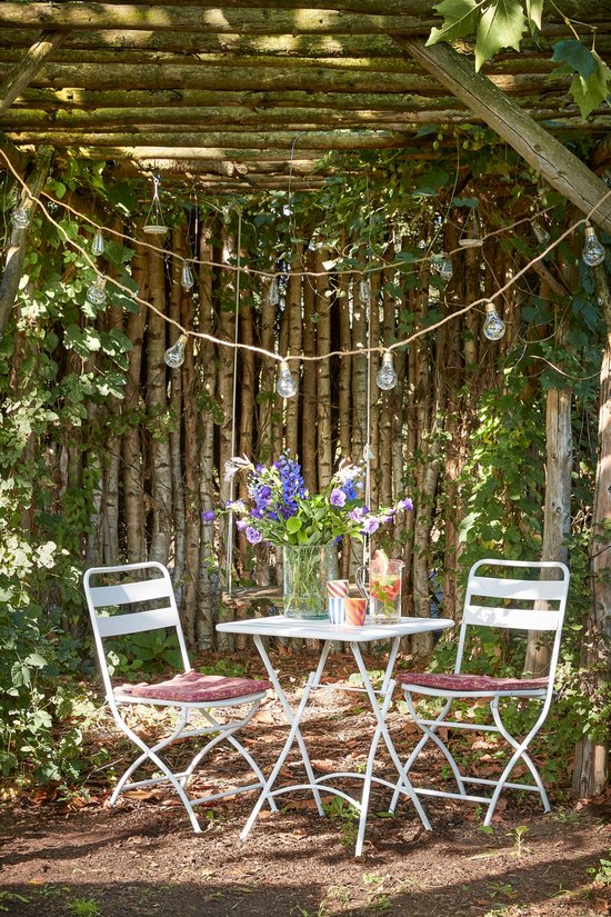 Mica Decorations Evita Bistro Set - 3er Set - Metall - Weiß